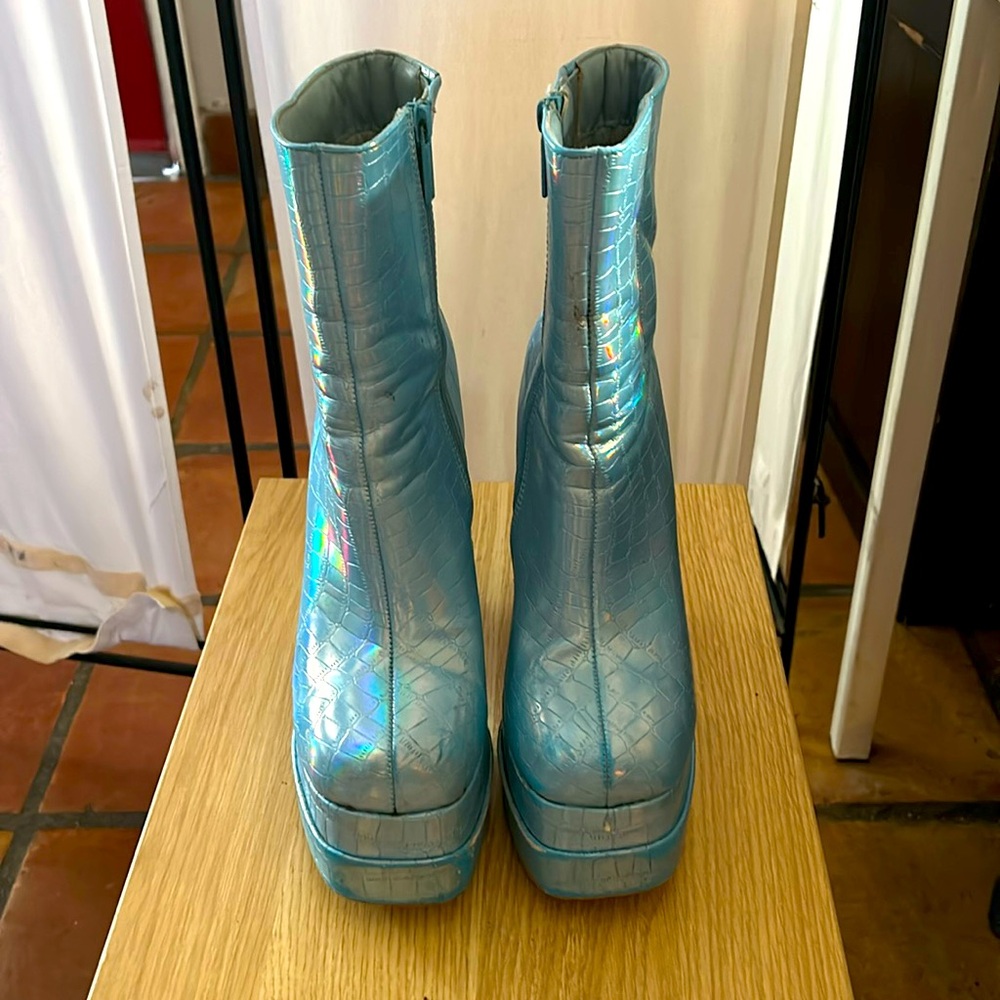 Blue Platform Boots - image 1